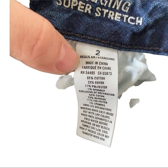American Eagle super stretch high waisted jegging jeans medium wash size 2 EUC - Picture 5 of 7